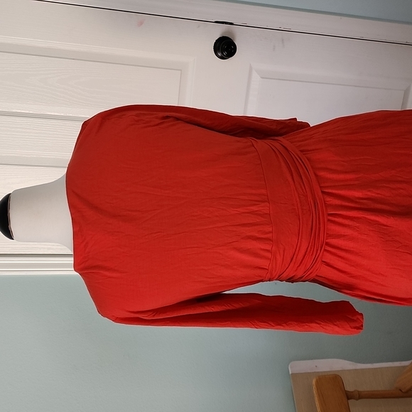 Anthroplogie Sz L Red/Orange Dress - Picture 3 of 4